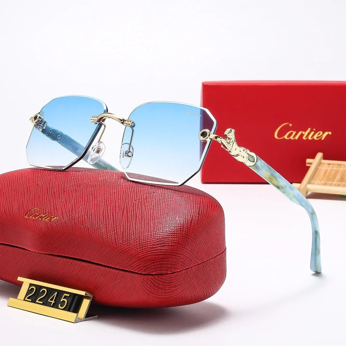 7 Colors Fashion frameless square Sunglasses 2245
