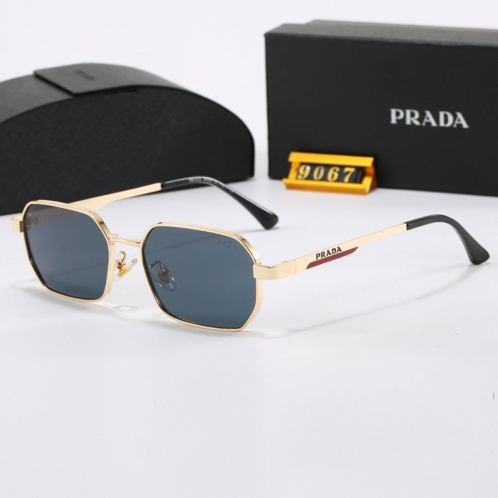 Polarized Sunglasses Metal Polygon Square Frame Sunglasses 9067