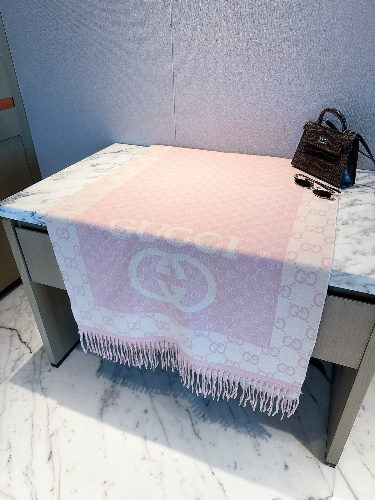 ✨ 2026 New Vintage Geometric Jacquard Cashmere Scarf – Refined Heritage Style