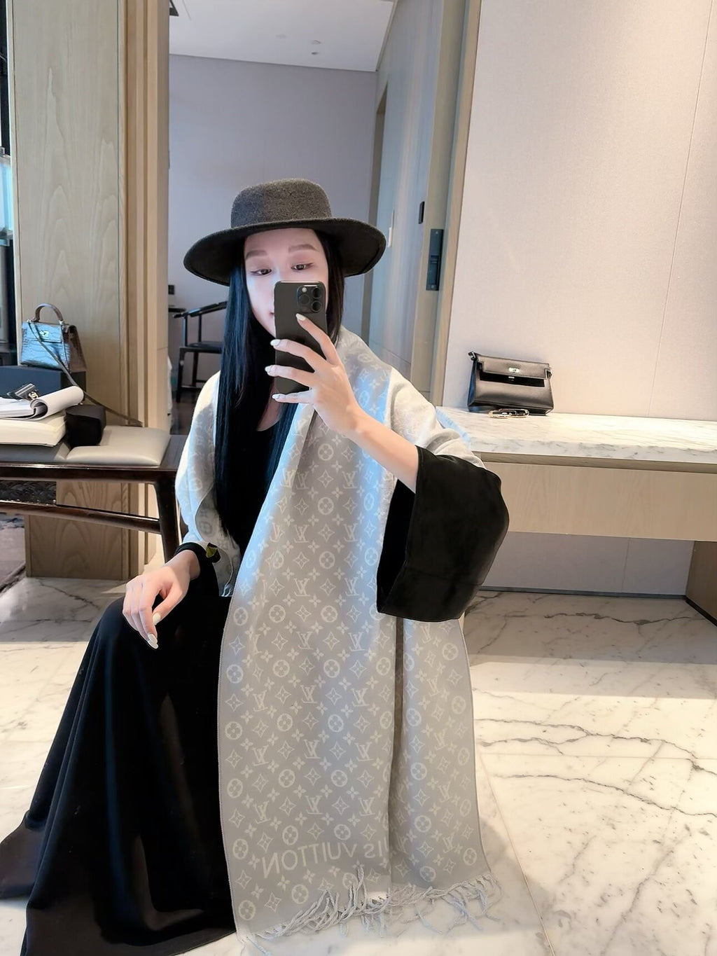 ✨ 2026 New Classic Heritage Jacquard Cashmere Scarf – Timeless Quiet Luxury