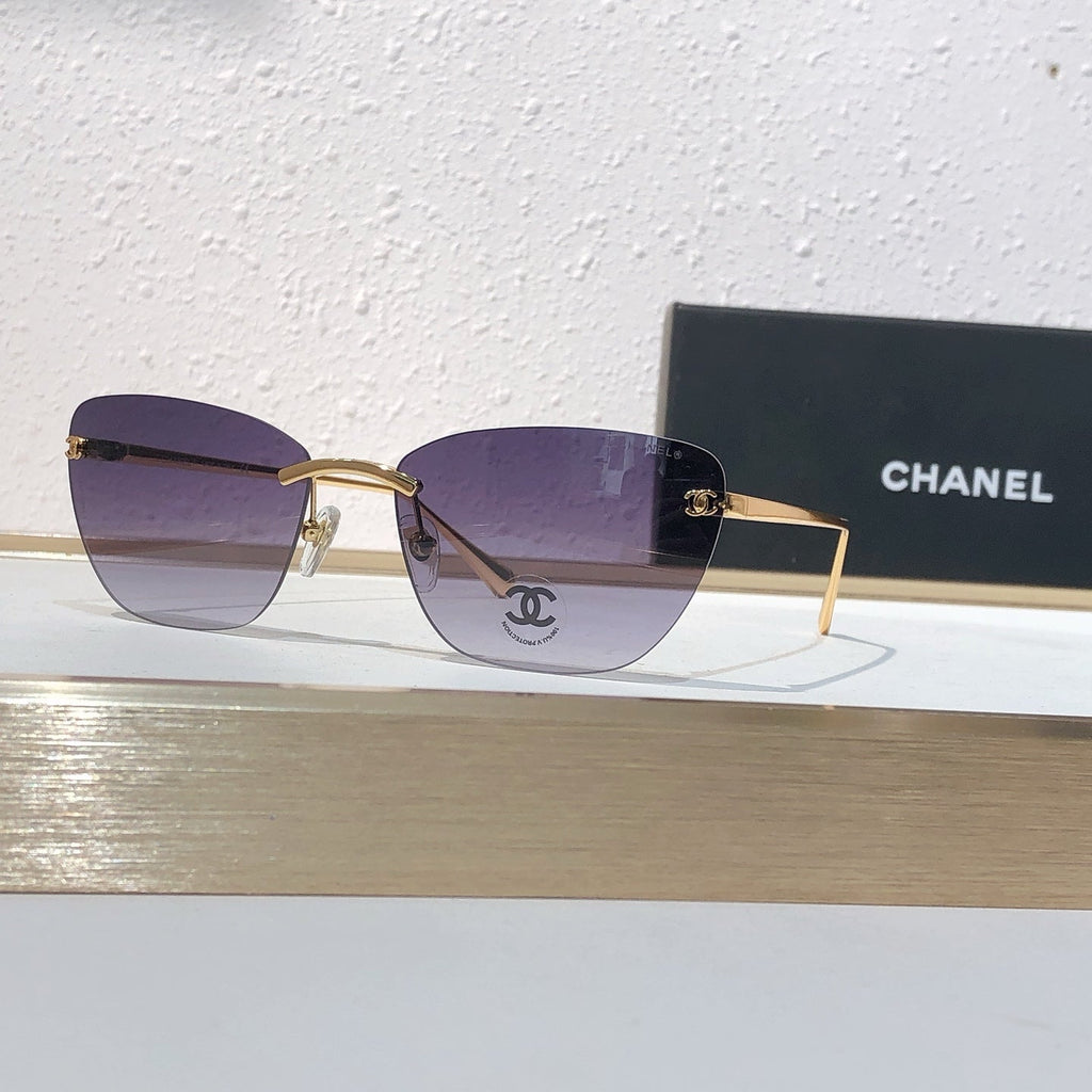 9 Color Rimless Cat-Eye Sunglasses 4286T