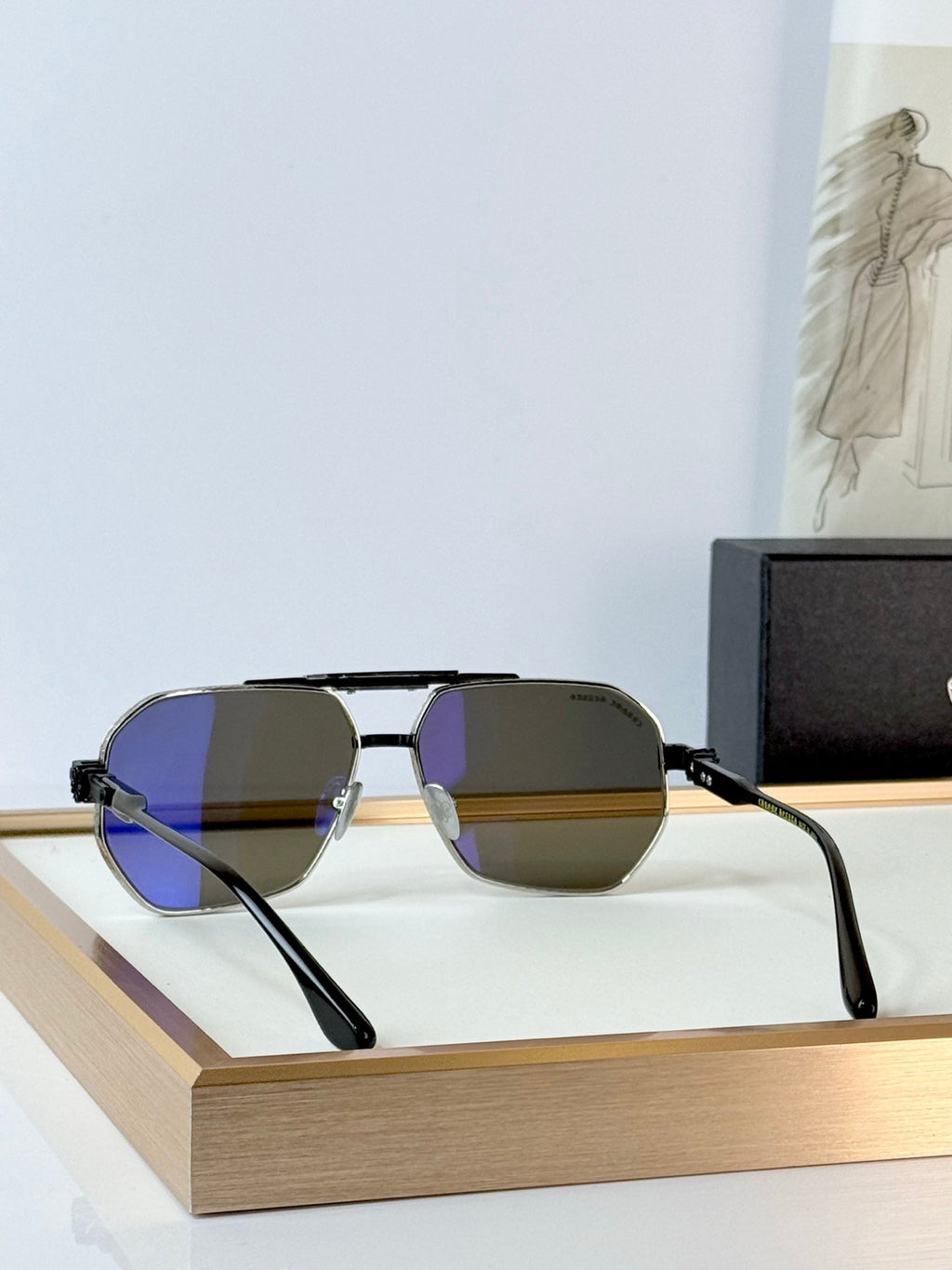 6 Color Hexagonal Double Bridge Aviator Sunglasses