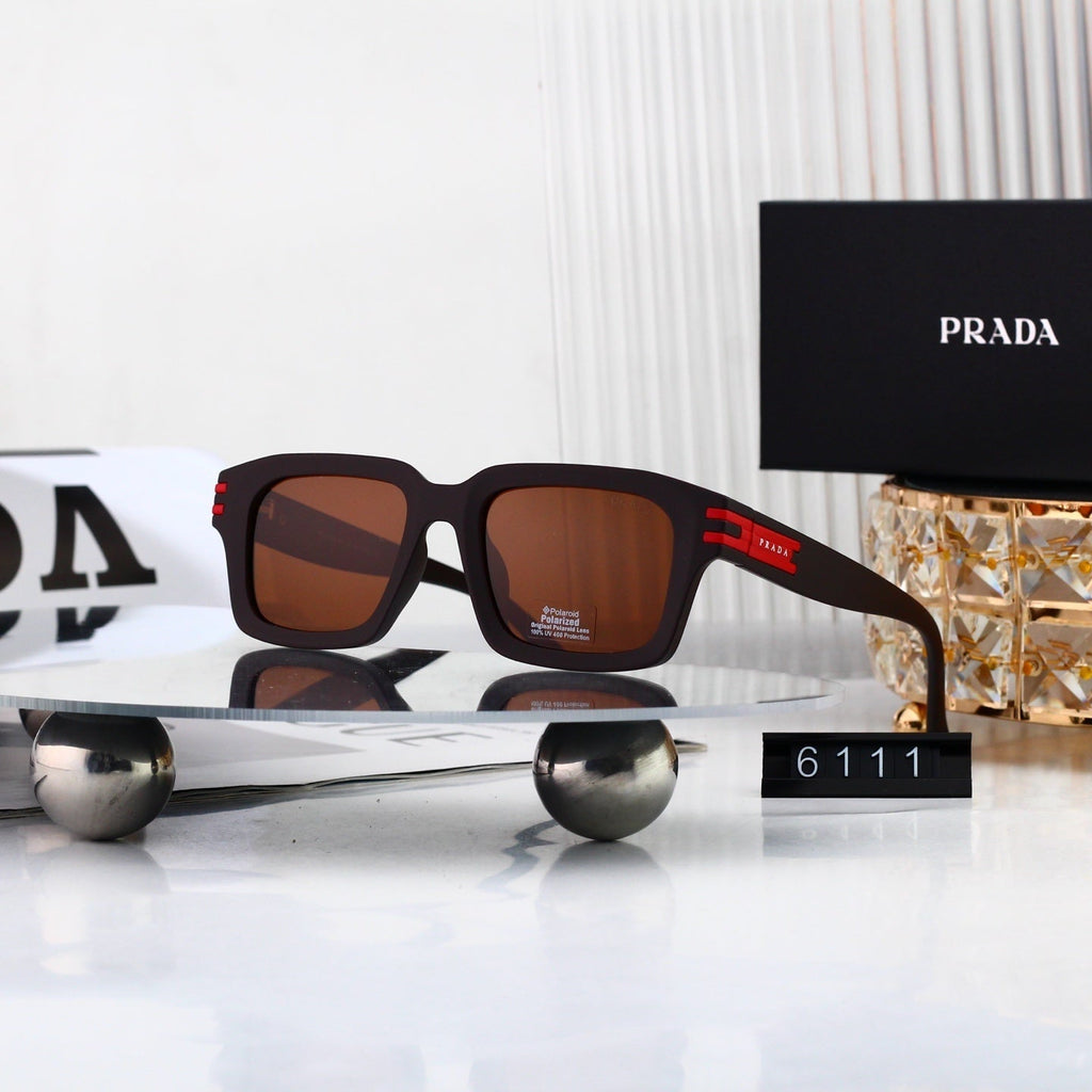 Luxury Metal Polygon Sunglasses Brand Design Fashion 6111
