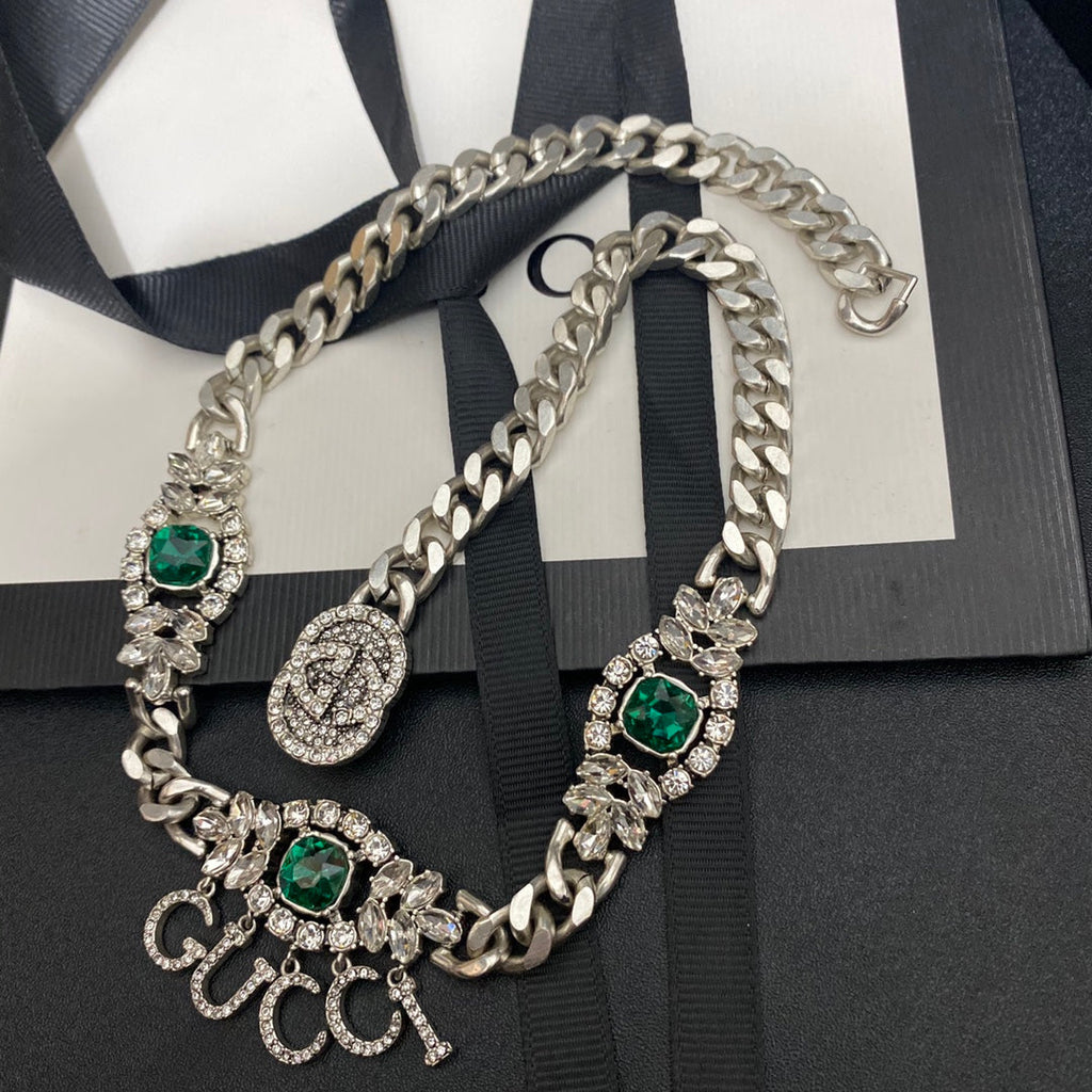 Emerald Chain Necklace