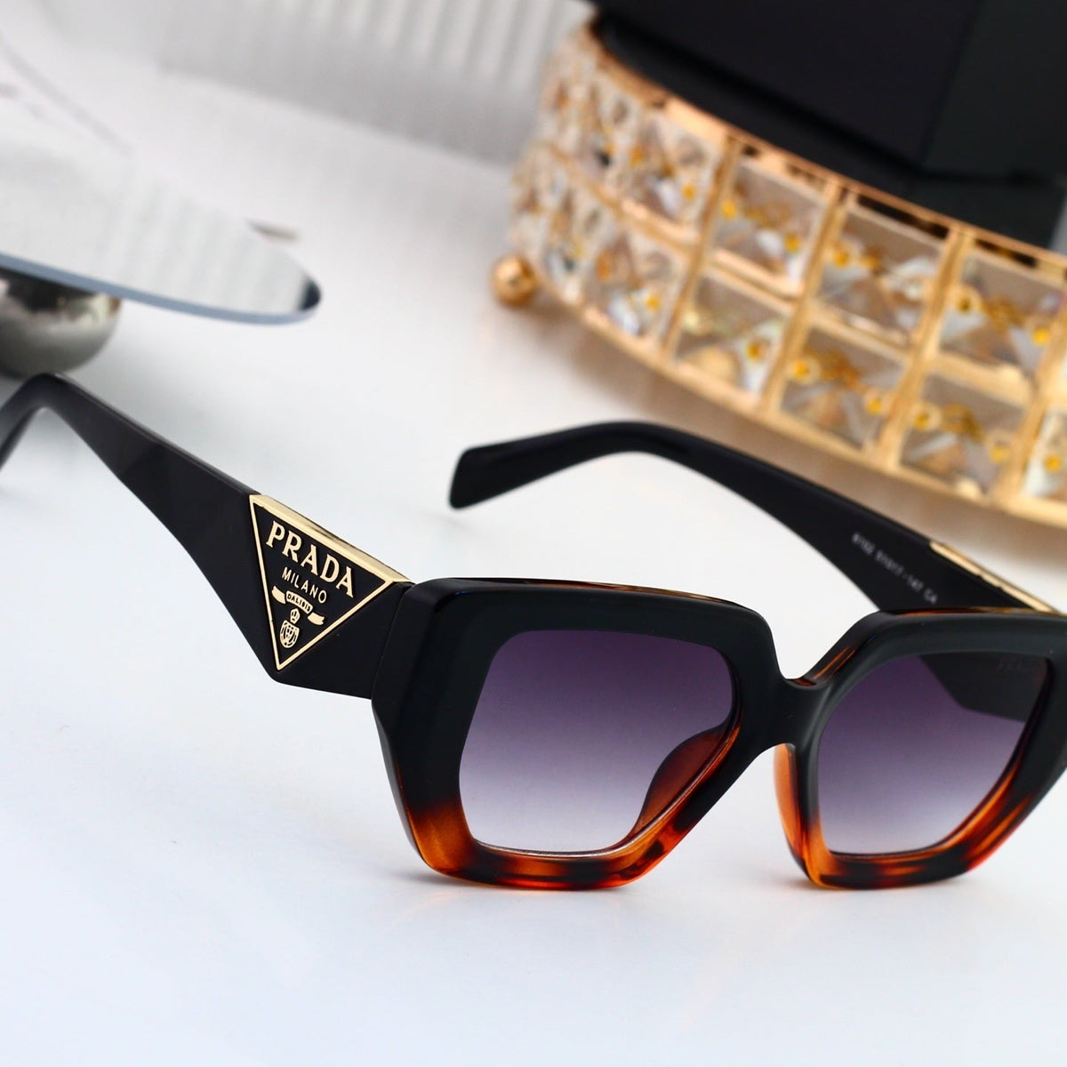 Polarized Sunglasses Personality Irregular Square Frame Sunglasses 7103