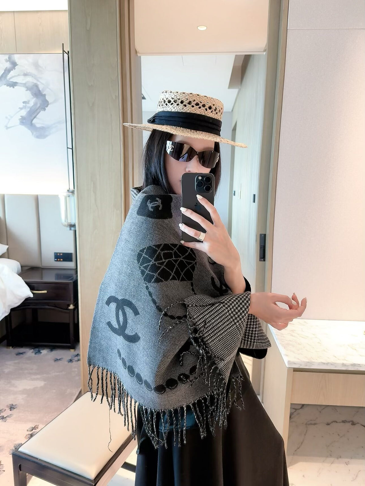 2026 New Double-Sided Cashmere Scarf – Playful Vintage Feminine Style