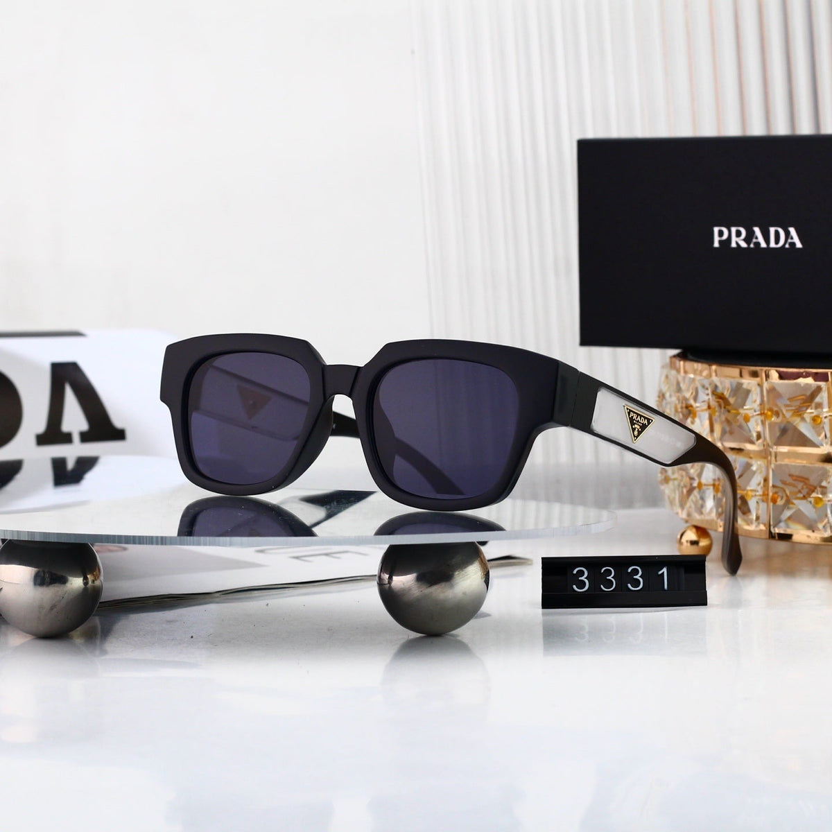 Casual Metal Polygon Sunglasses Fashion Streetwear 3331