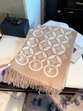 ✨ 2026 New Geometric Circle Jacquard Cashmere Scarf – Vintage Artistic Quiet Luxury
