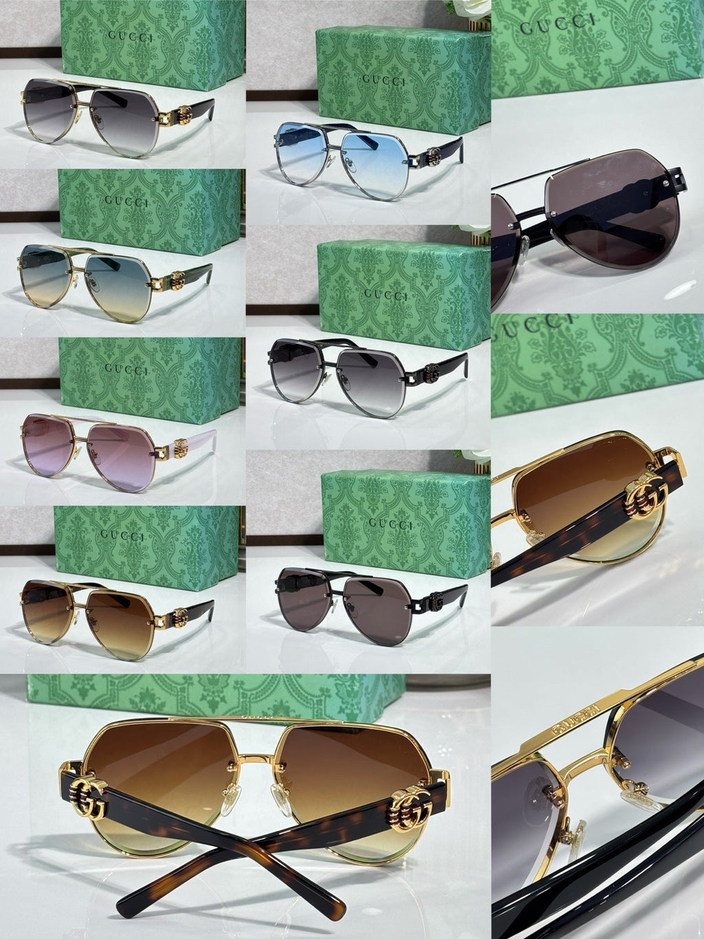 7 Color Rimless Round Sunglasses 1595