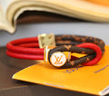 Double twisted leather bracelet