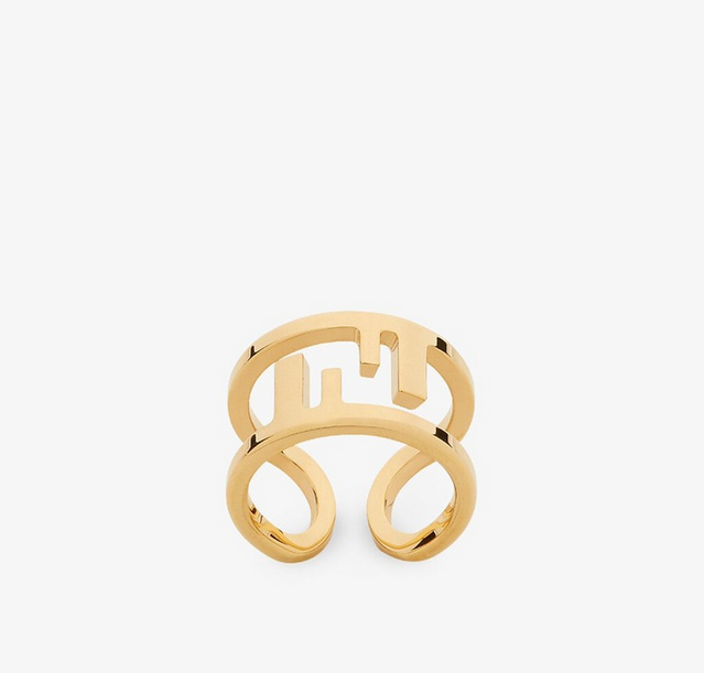 Double F Letter Ring