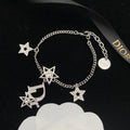 Diamond Star Necklace Bracelet Set