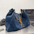 Denim Blue Shopping Bag