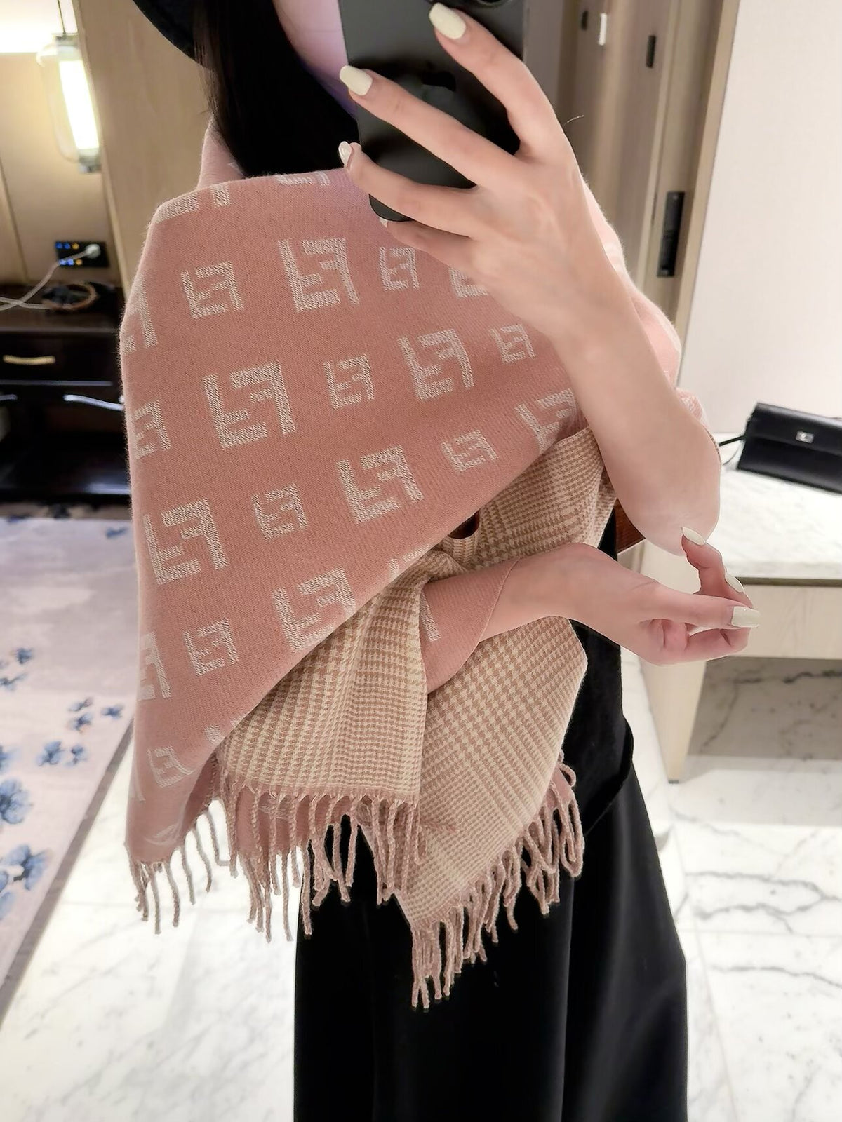 ✨ 2026 New Double-Sided Cashmere Scarf – Two Patterns, Two Styles 💥