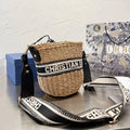 Webbing Straw Beach Bag