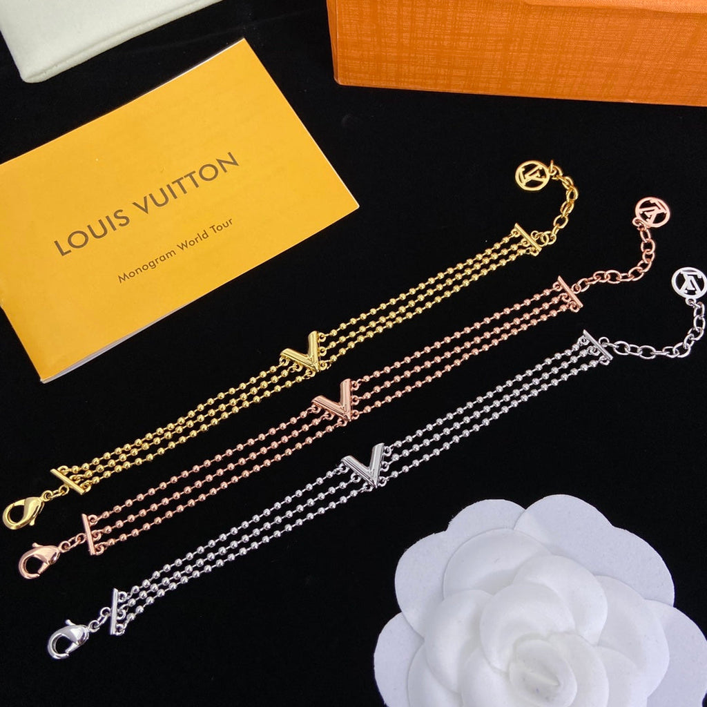 3 Layer Ball Chain Adjustable Bracelet