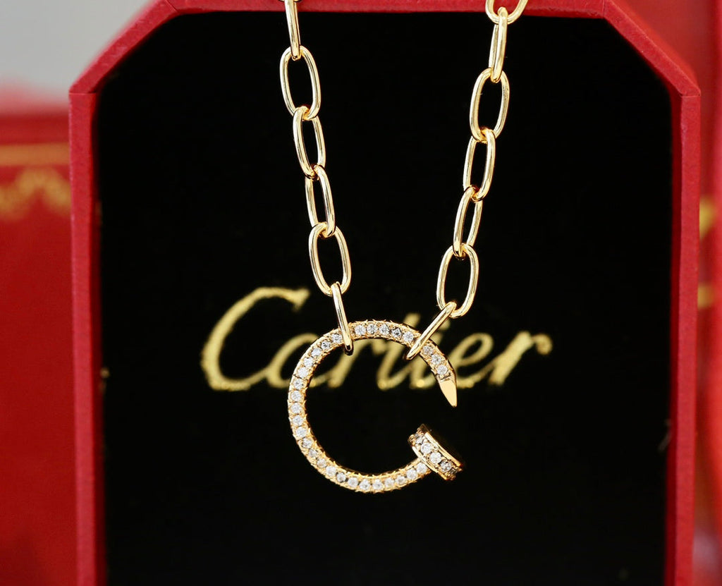 Nail Rhinestone Necklace