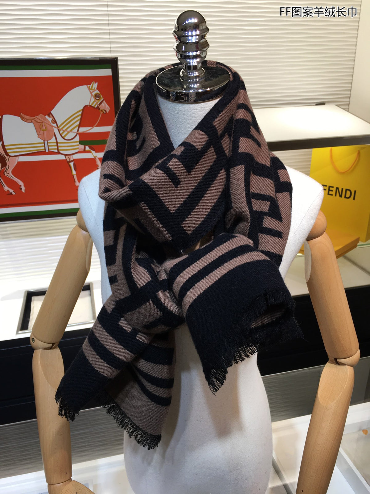 💖✨😘👍 New Geometric Jacquard Wool & Silk Long Scarf 💟