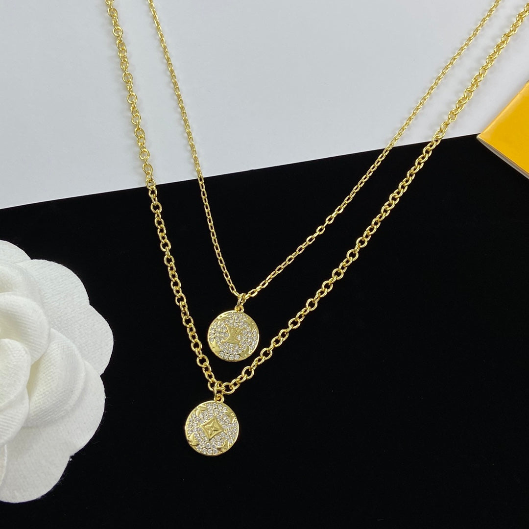 Trendy Double Layer Sweater Necklace