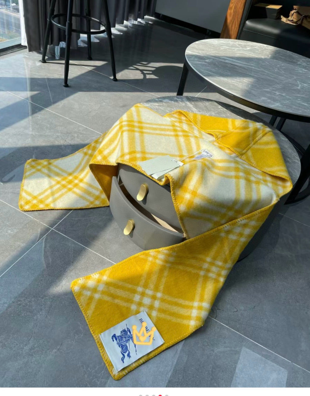 ✨ In Stock | 2025 New Year Hooded Checkered Wool Shawl – Elegant Blanket-Style Wrap