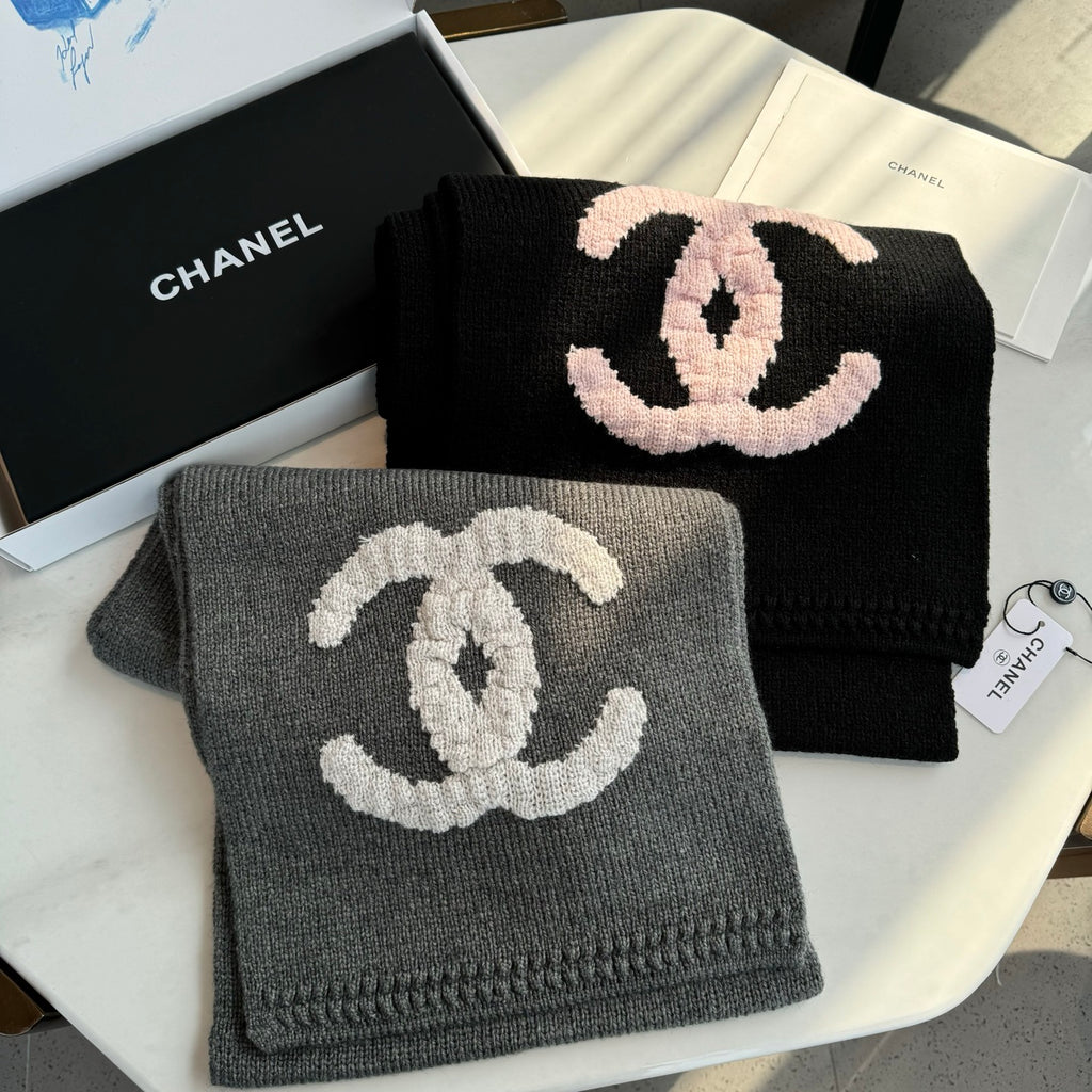 Luxury 100% Cashmere Knit Scarf – Soft Elegant Color Palette, 32 × 170 cm