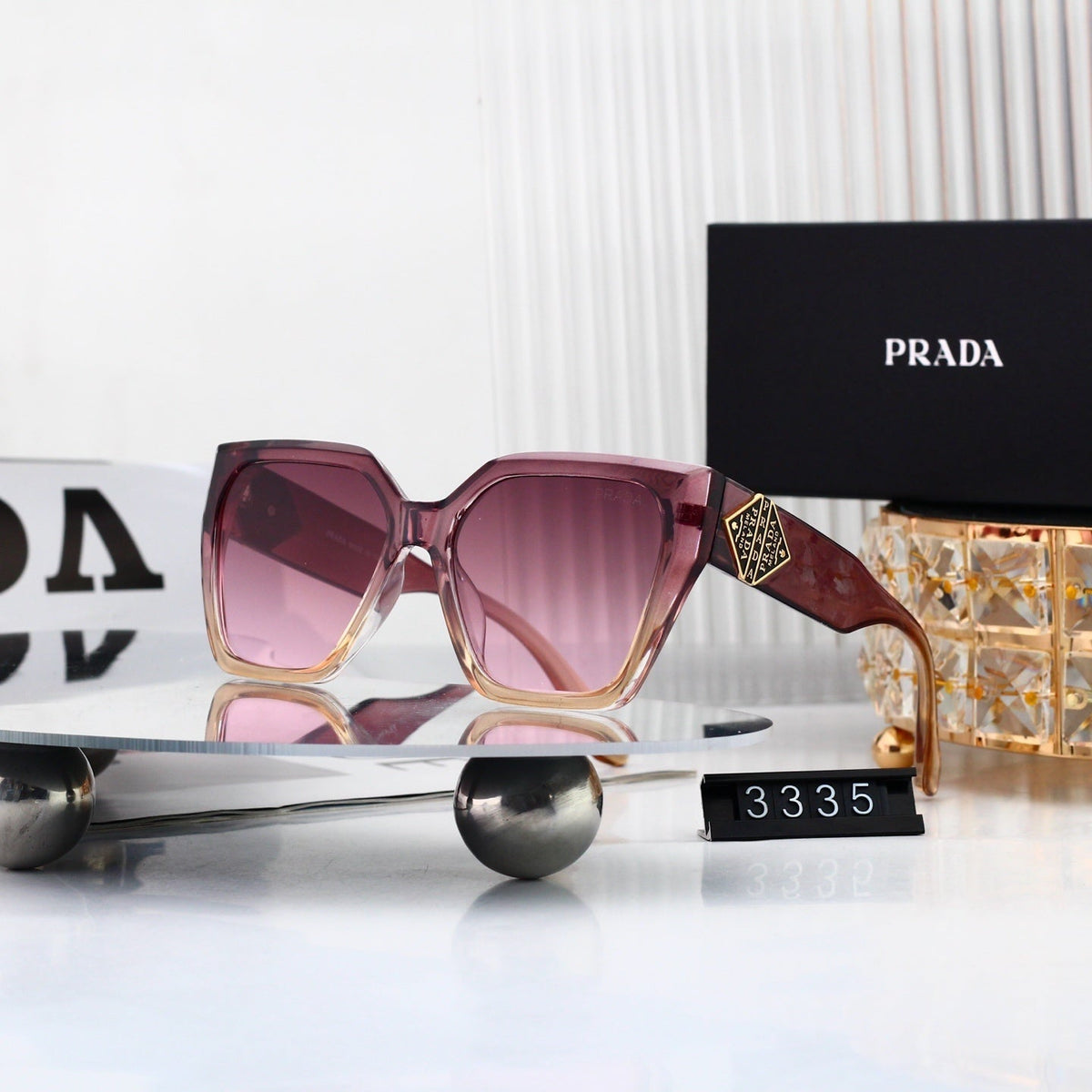 Polarized Sunglasses Personality Cat-Eye Square Frame Sunglasses 3335