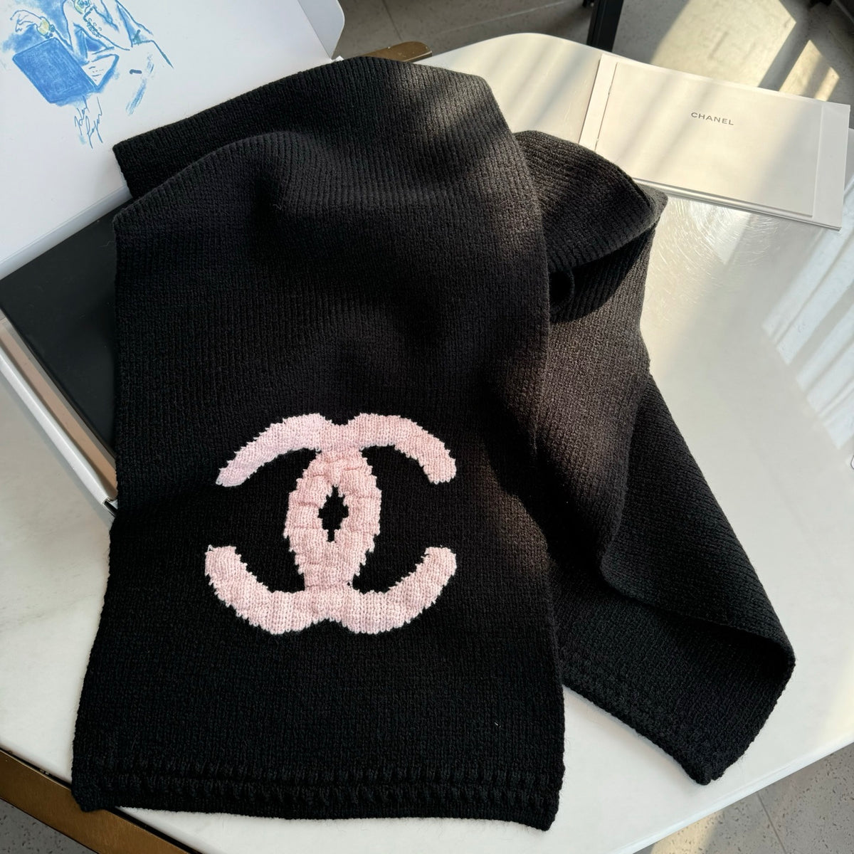 Luxury 100% Cashmere Knit Scarf – Soft Elegant Color Palette, 32 × 170 cm