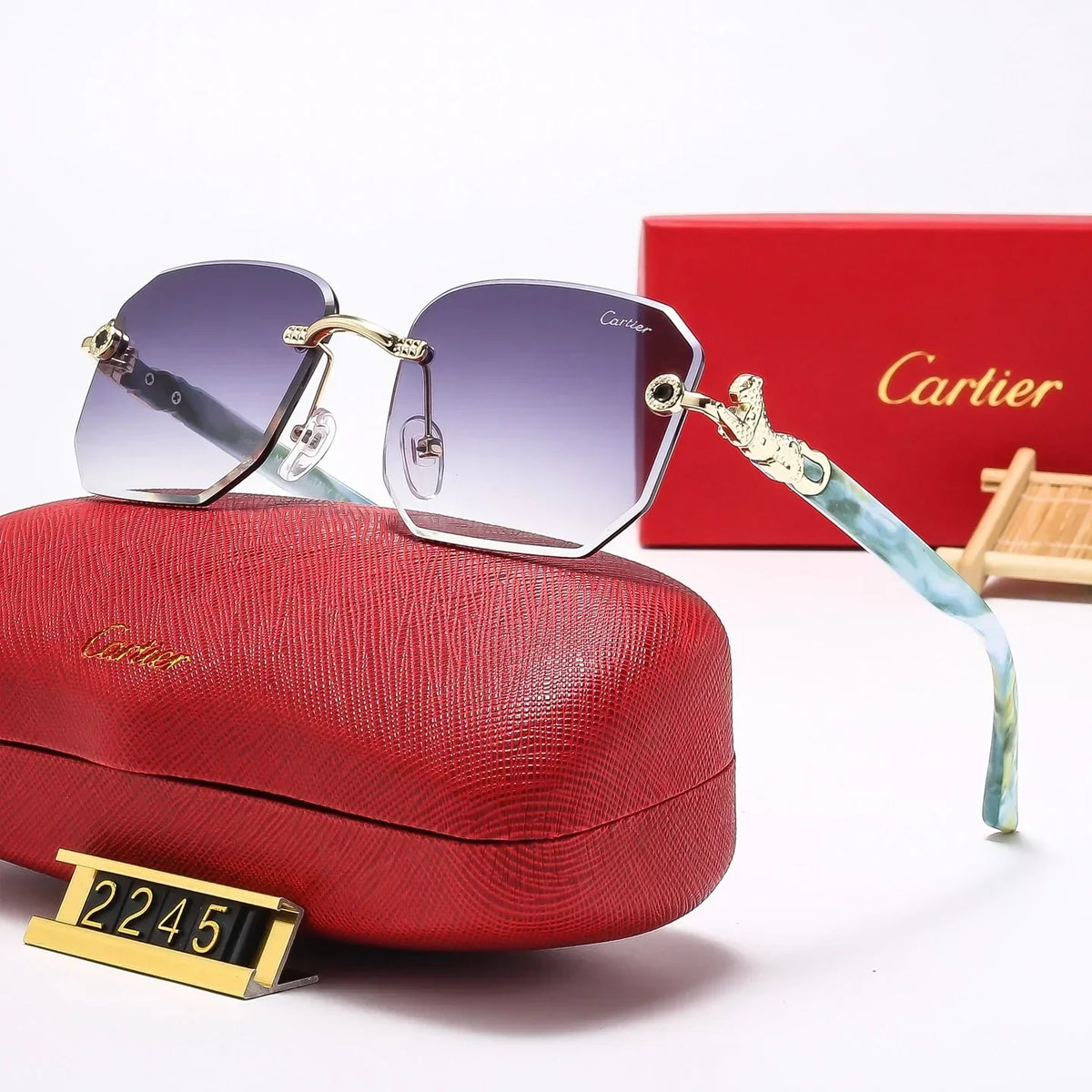 7 Colors Fashion frameless square Sunglasses 2245