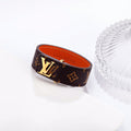 Monogram Belt Buckle Logo Leather Bracelet