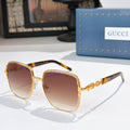 6 Color Square Rimless Chain Temple Sunglasses - 2308