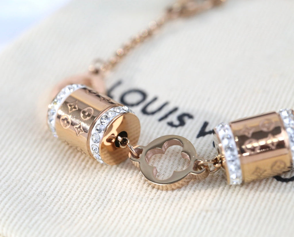 Cylinder Rhinestone Bracelet