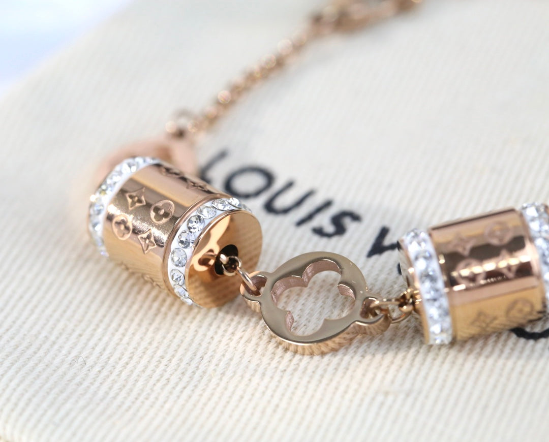 Cylinder Rhinestone Bracelet
