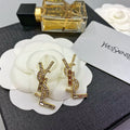 Square Diamond Letter Earrings