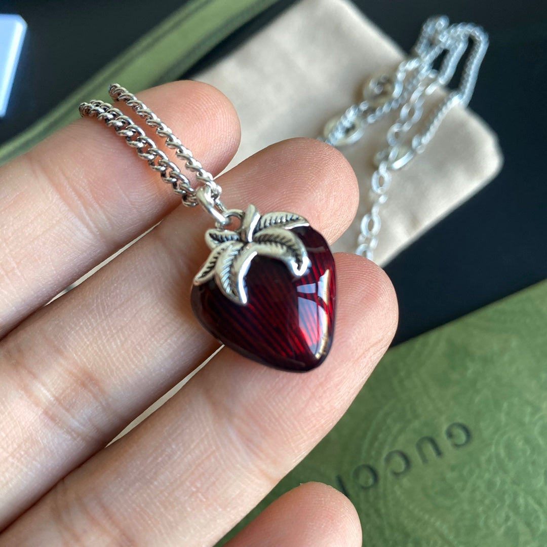 Strawberry Pendant Necklace