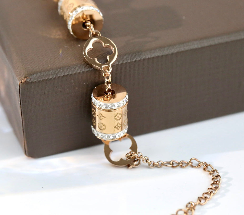 Cylinder Rhinestone Bracelet