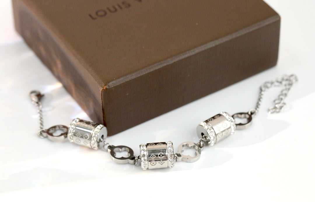 Cylinder Rhinestone Bracelet
