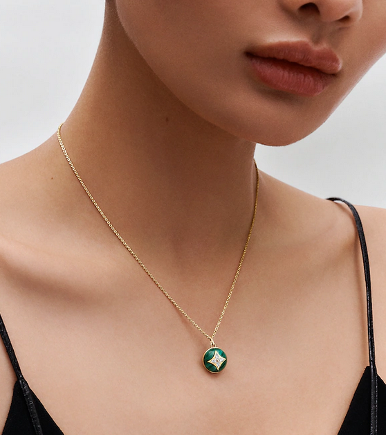 Four Leaf Clover Diamond Pendant Necklace