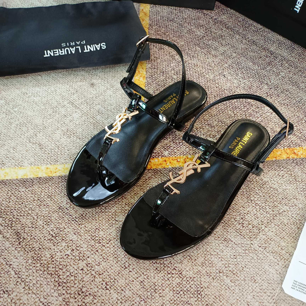 Logo-embellished leather slingback sandals