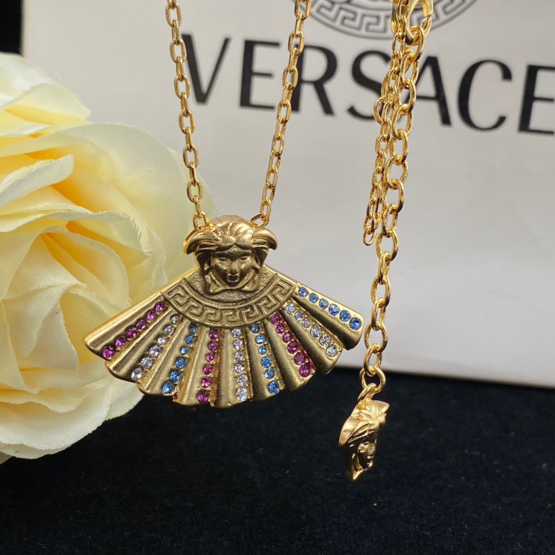 Vintage Colored Diamond Earrings Necklace Set