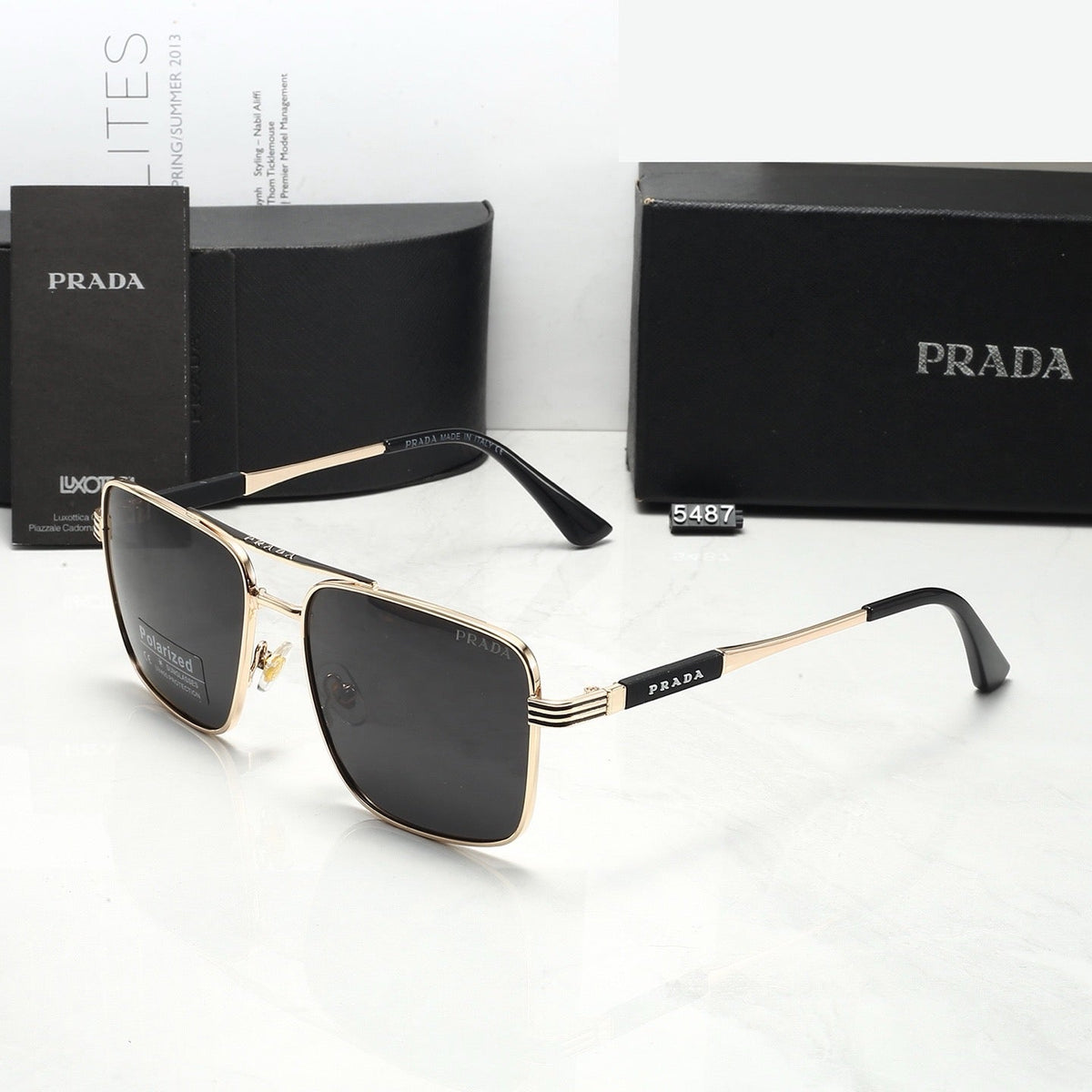 New polarized stylish casual metal sunglasses 5487