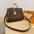 Classic Monogram Shoulder Leather Bag