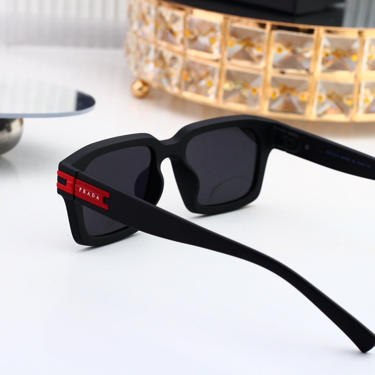 Luxury Metal Polygon Sunglasses Brand Design Fashion 6111