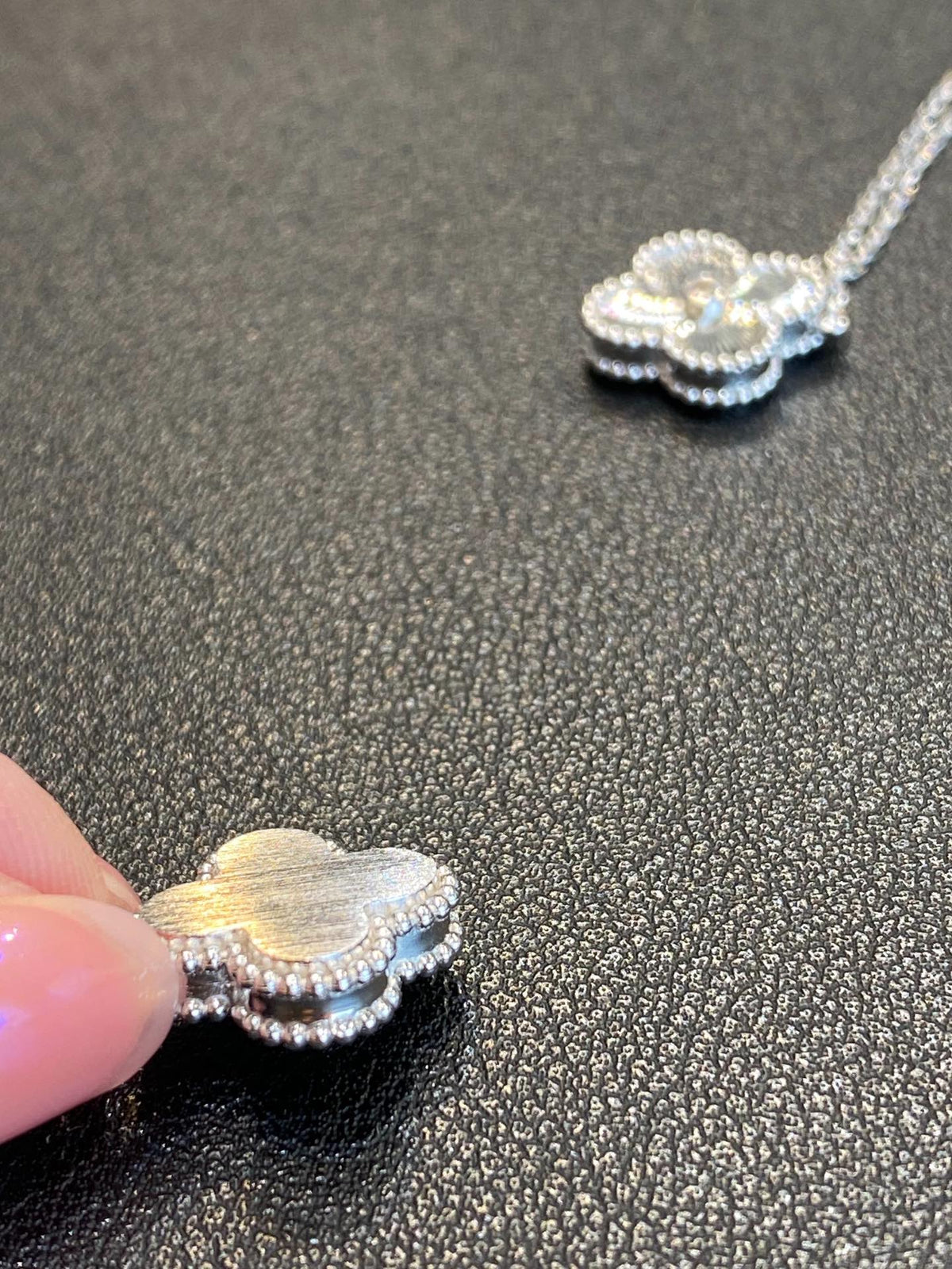Guilloche Four-leaf Clover Necklace