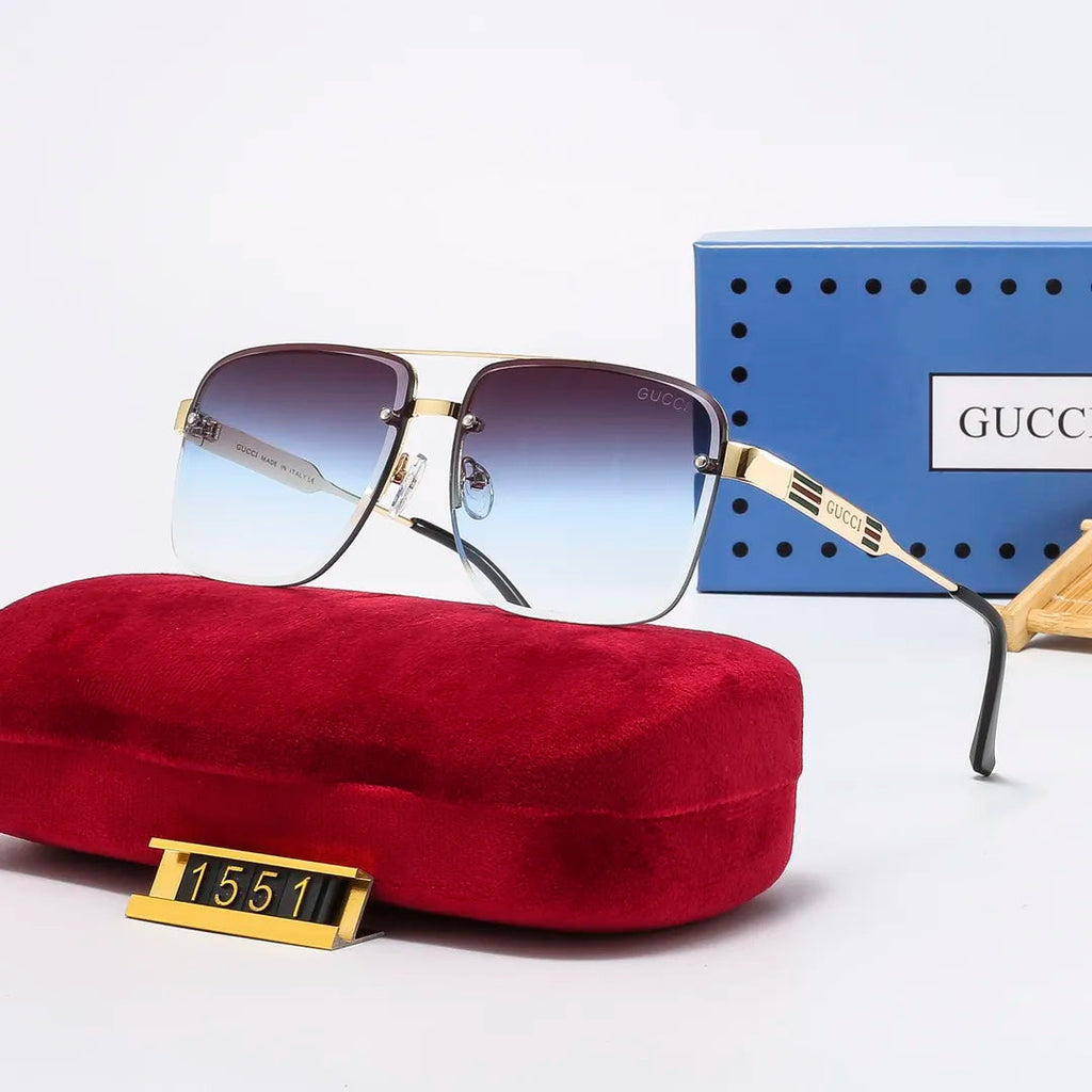 Classic Square Metal Frame Sunglasses