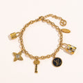 Key Lock Adjustable Bracelet