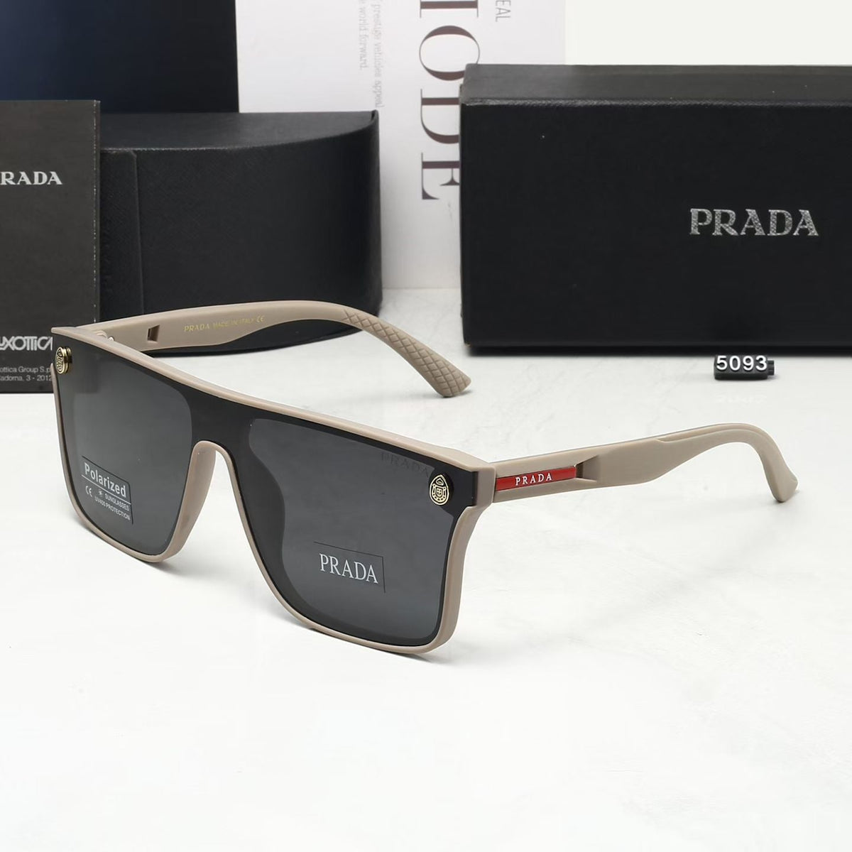 Simple oversized sun protection sunglasses 5093