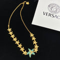 Diamond Starfish Pendant Necklace