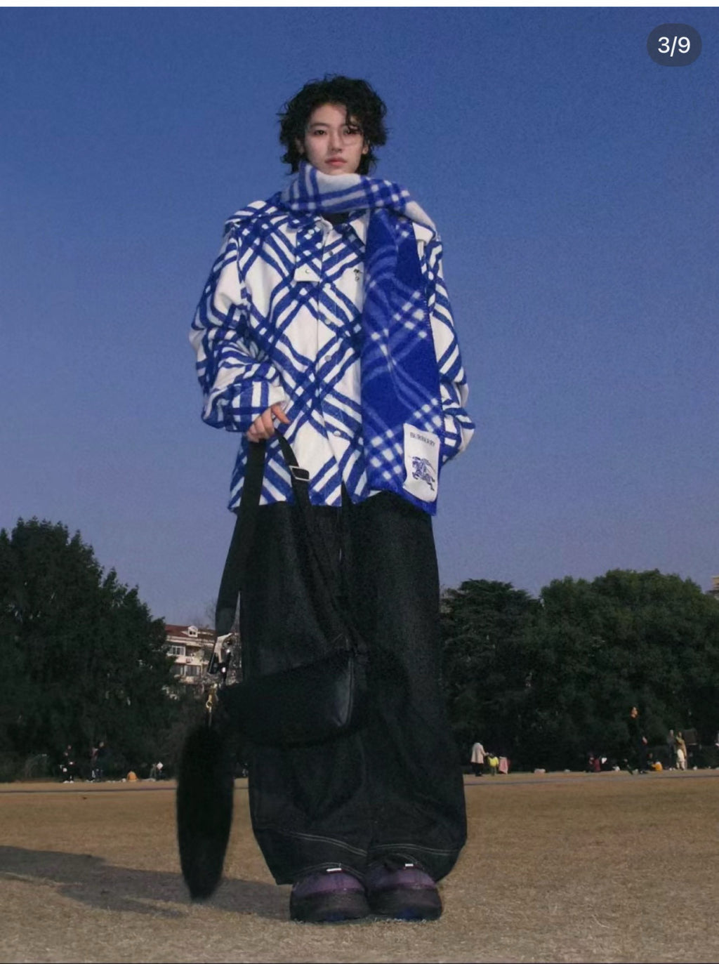 ✨ In Stock | 2025 New Year Hooded Checkered Wool Shawl – Elegant Blanket-Style Wrap