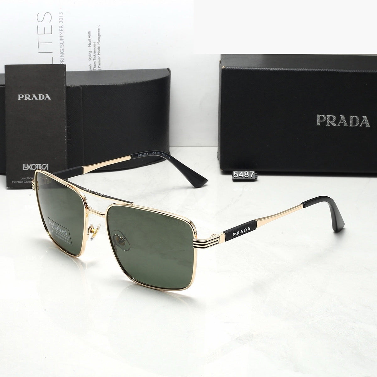 New polarized stylish casual metal sunglasses 5487