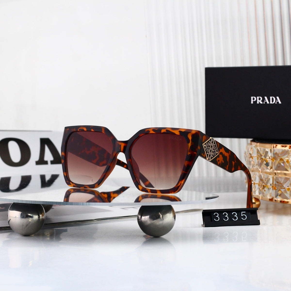 Polarized Sunglasses Personality Cat-Eye Square Frame Sunglasses 3335